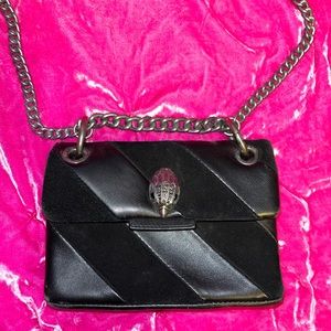 Kurt Geiger leather and suede mini crossbody bag